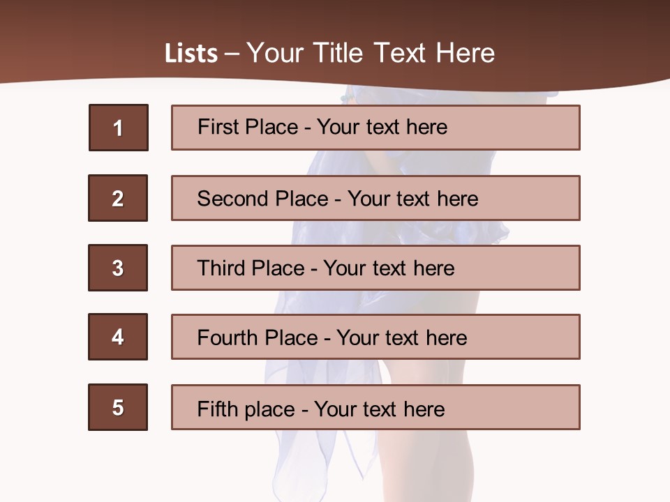 Girl Knees Height PowerPoint Template