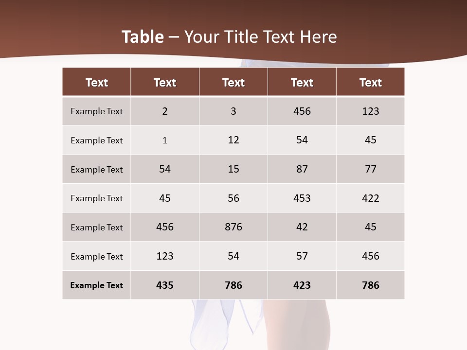 Girl Knees Height PowerPoint Template