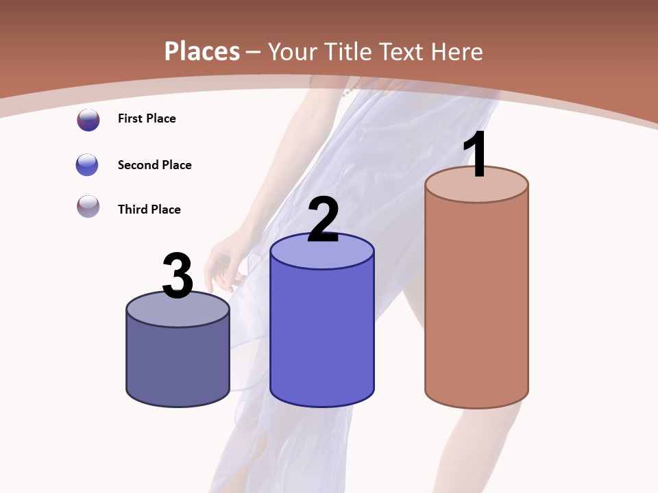 Red Height Woman PowerPoint Template