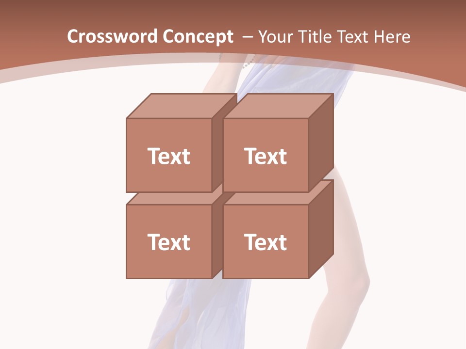 Red Height Woman PowerPoint Template