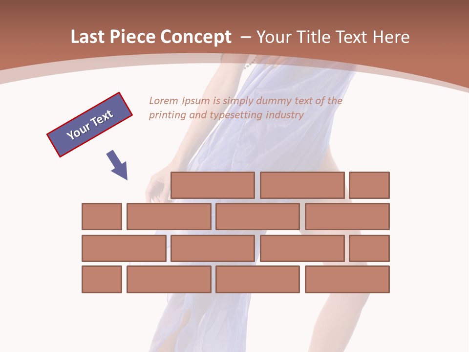 Red Height Woman PowerPoint Template