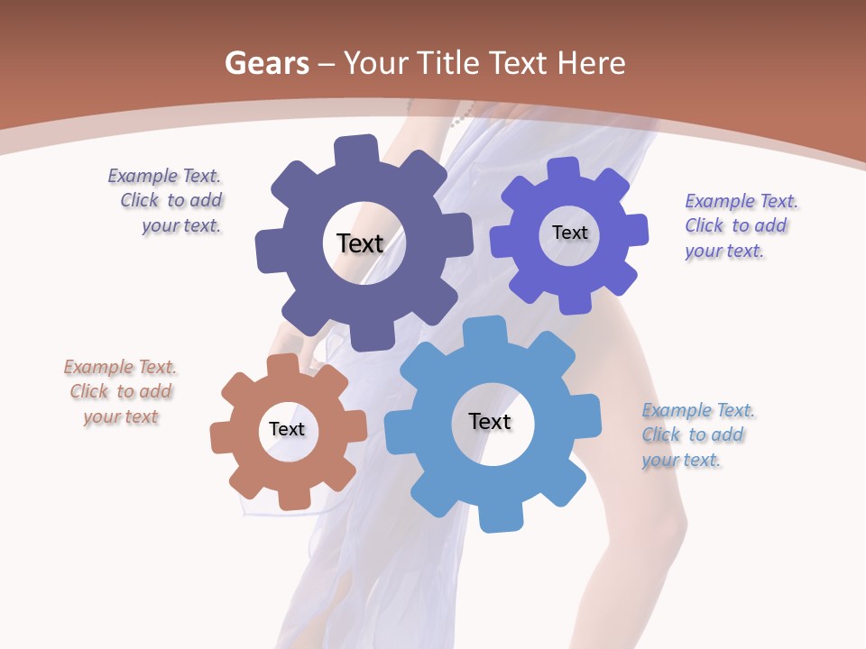 Red Height Woman PowerPoint Template