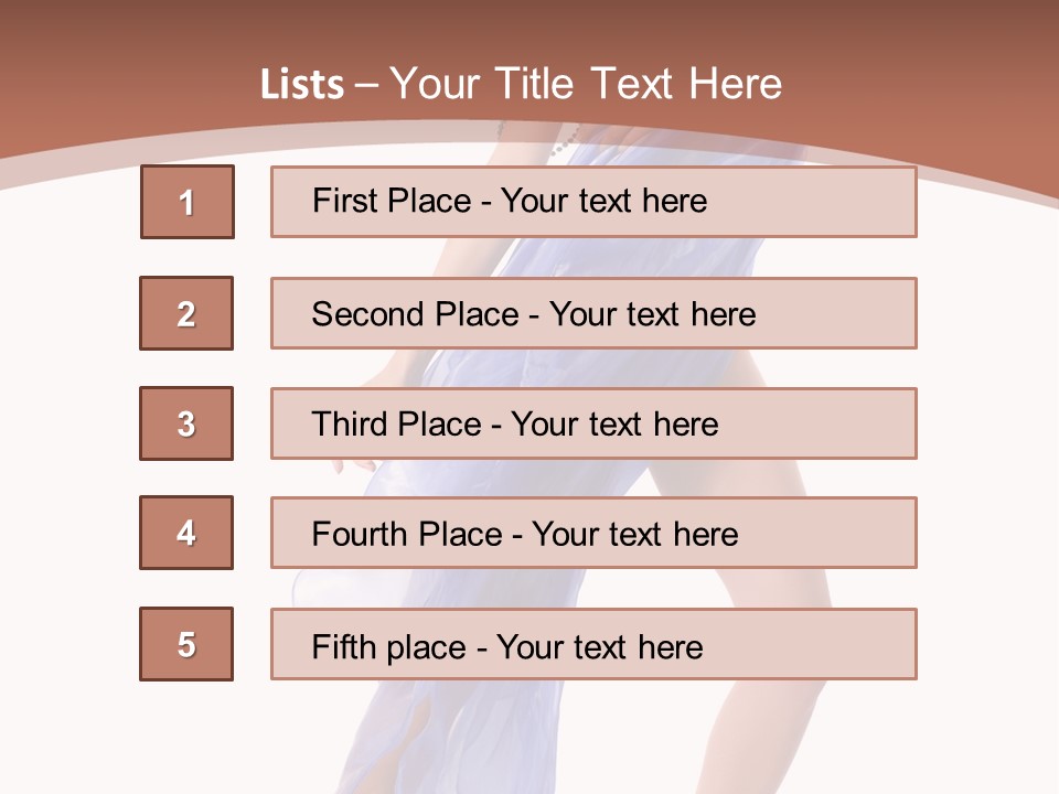Red Height Woman PowerPoint Template