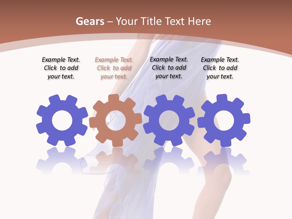 Red Height Woman PowerPoint Template