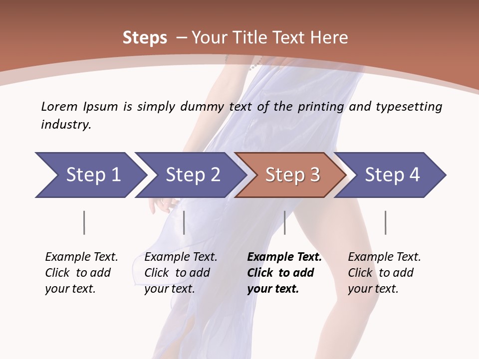 Red Height Woman PowerPoint Template