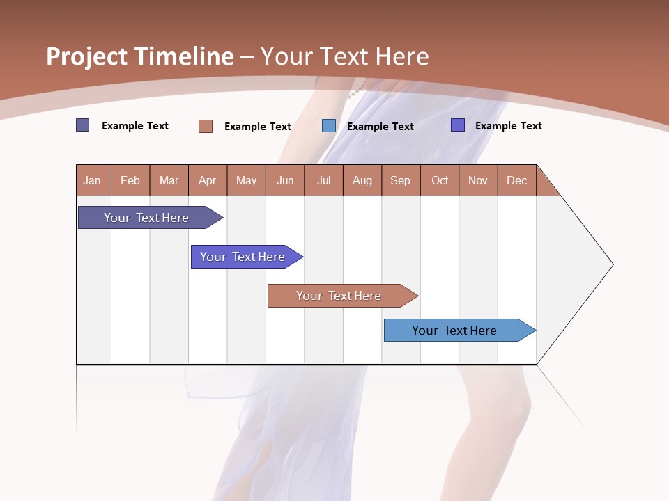 Red Height Woman PowerPoint Template