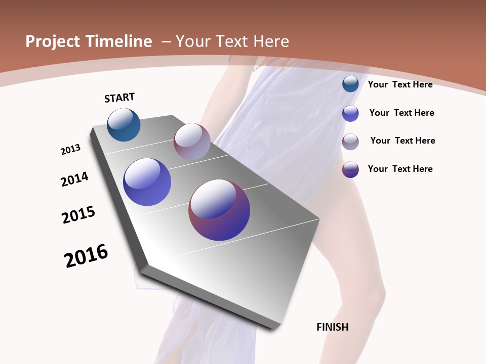Red Height Woman PowerPoint Template