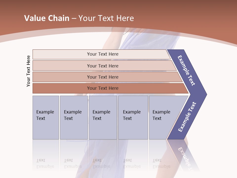 Red Height Woman PowerPoint Template