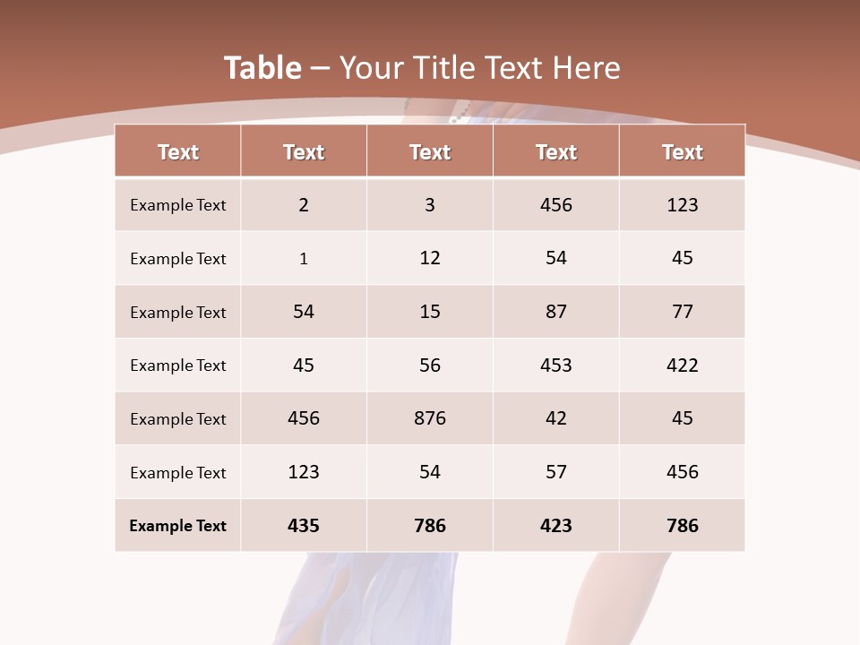Red Height Woman PowerPoint Template