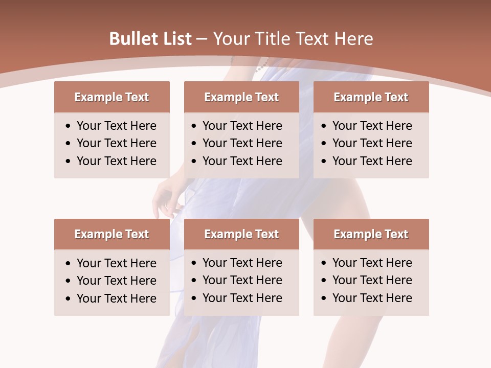 Red Height Woman PowerPoint Template