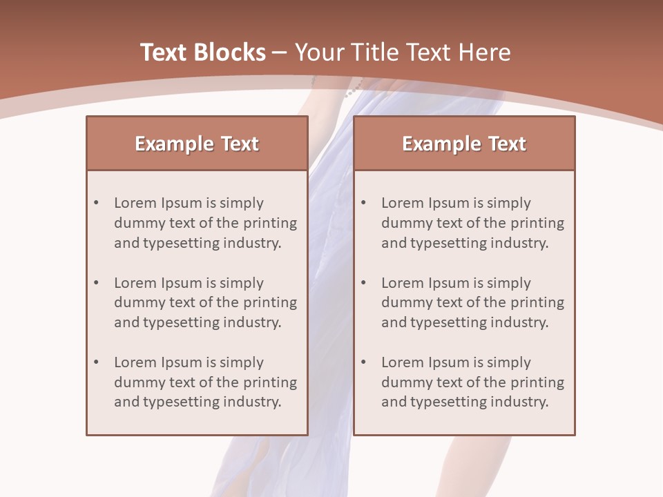 Red Height Woman PowerPoint Template