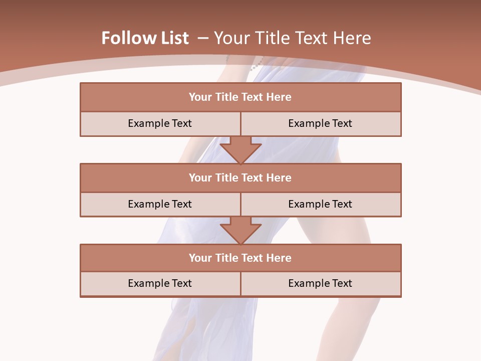 Red Height Woman PowerPoint Template