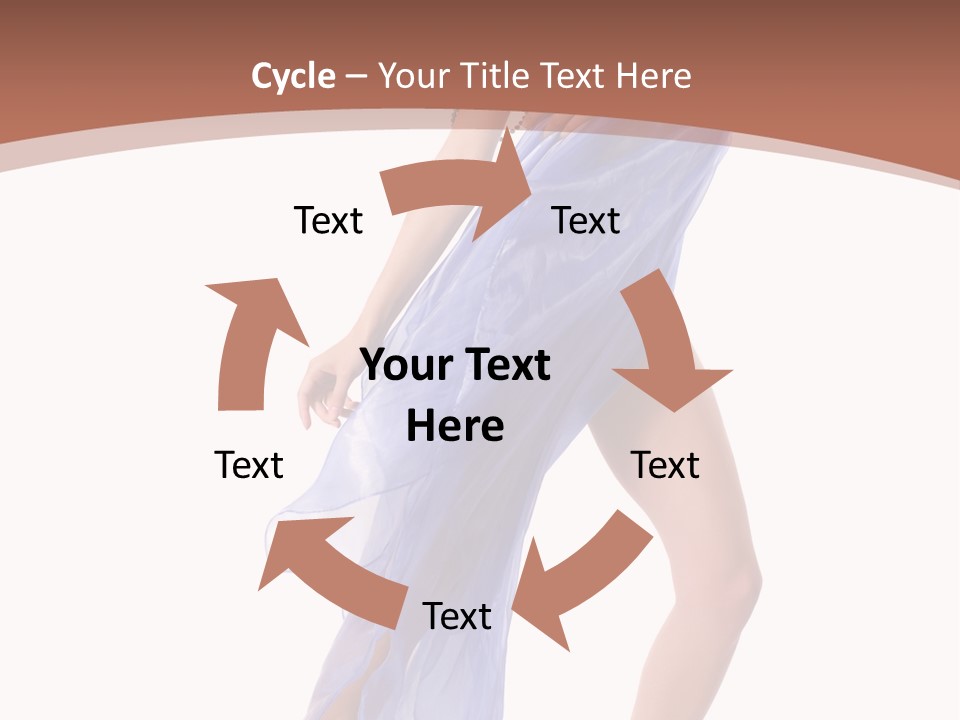 Red Height Woman PowerPoint Template