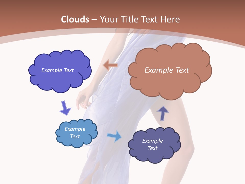 Red Height Woman PowerPoint Template