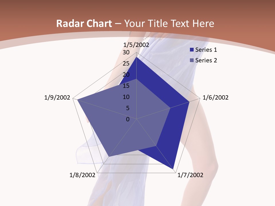 Red Height Woman PowerPoint Template