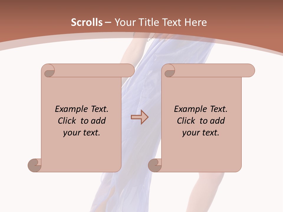 Red Height Woman PowerPoint Template