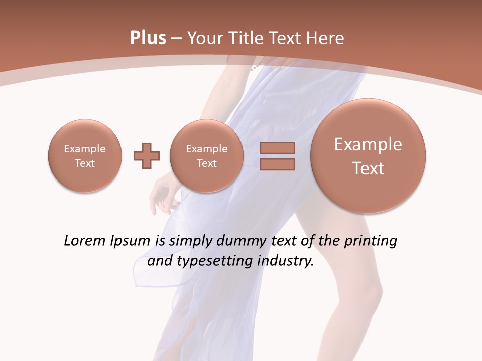 Red Height Woman PowerPoint Template