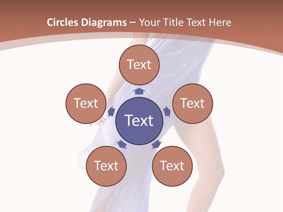 Red Height Woman PowerPoint Template