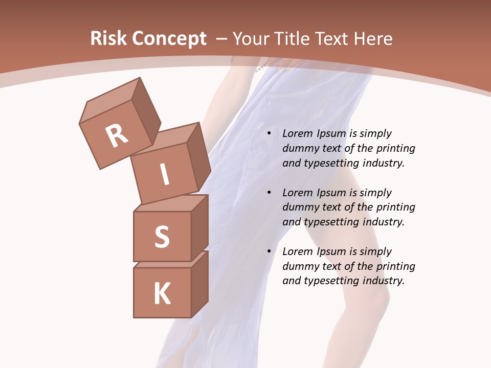 Red Height Woman PowerPoint Template