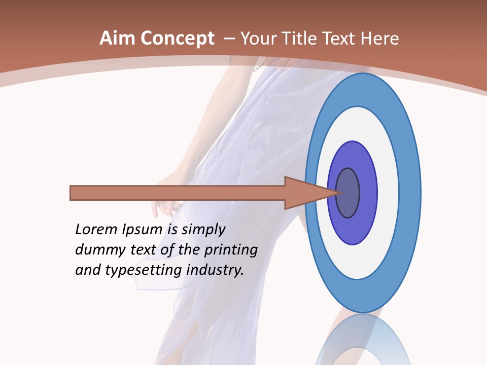 Red Height Woman PowerPoint Template