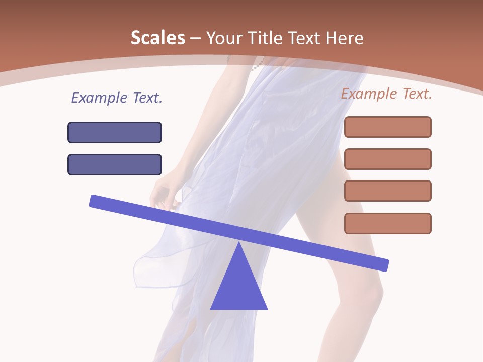 Red Height Woman PowerPoint Template