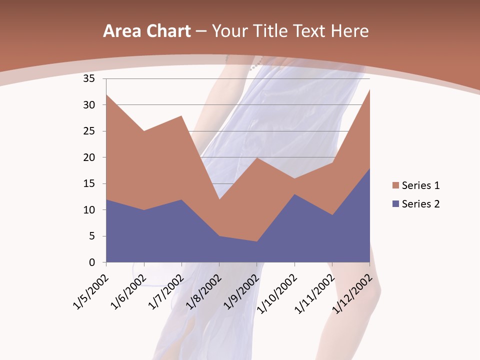Red Height Woman PowerPoint Template