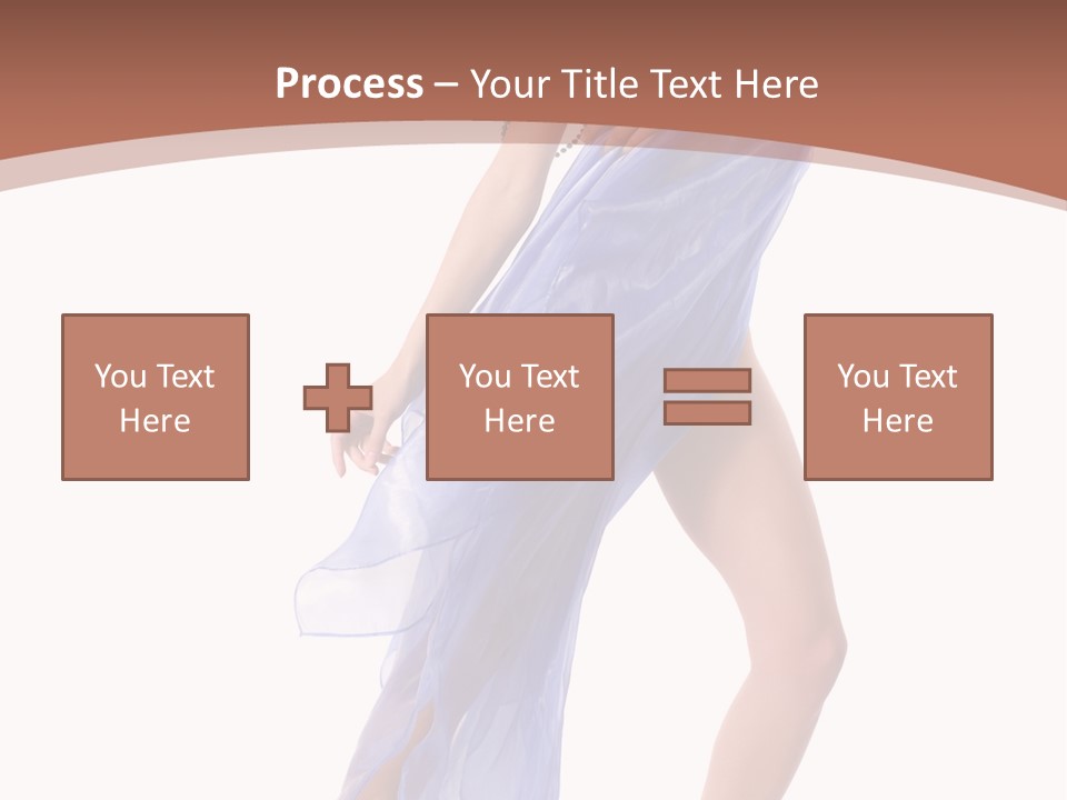 Red Height Woman PowerPoint Template