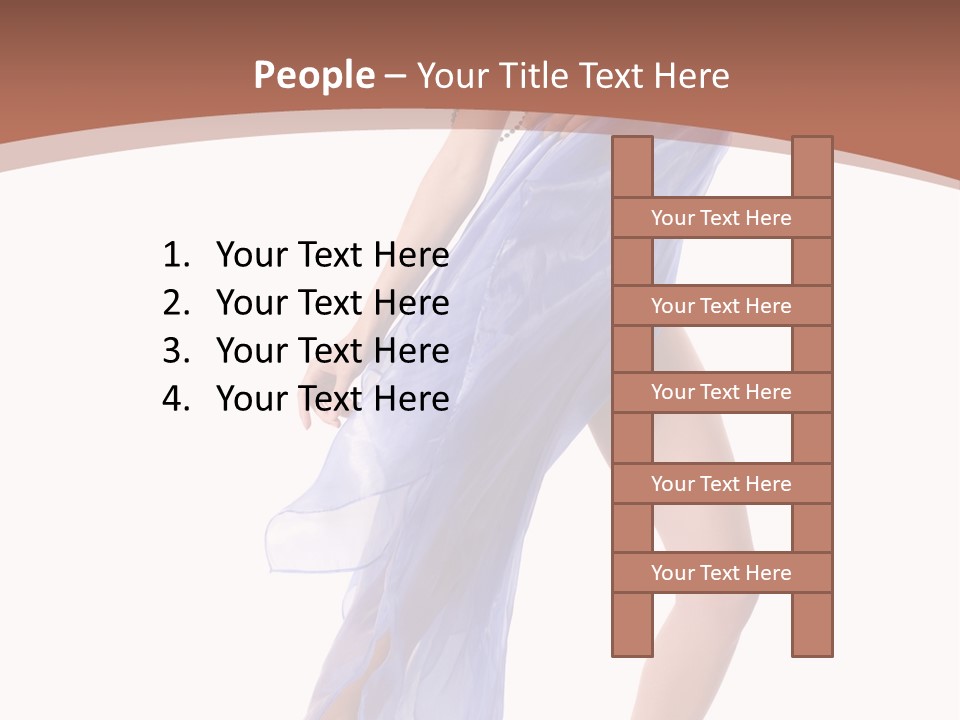 Red Height Woman PowerPoint Template