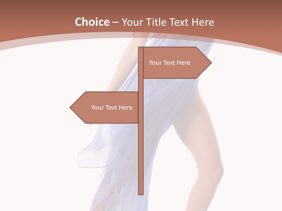 Red Height Woman PowerPoint Template