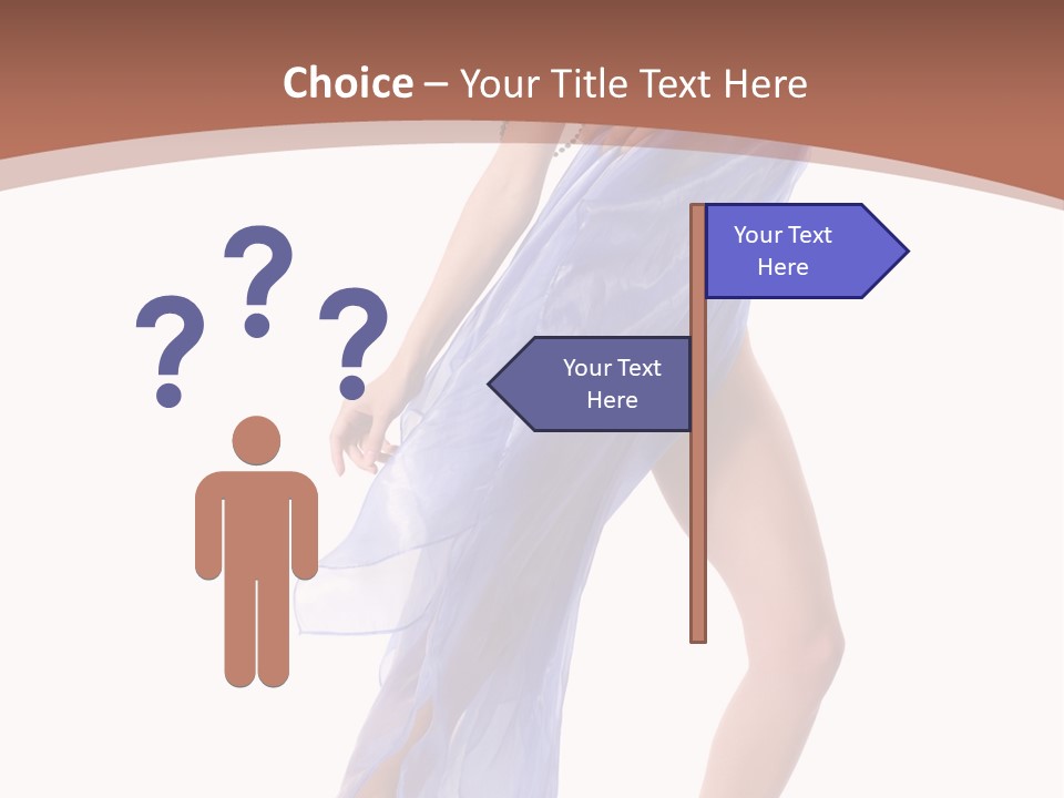 Red Height Woman PowerPoint Template