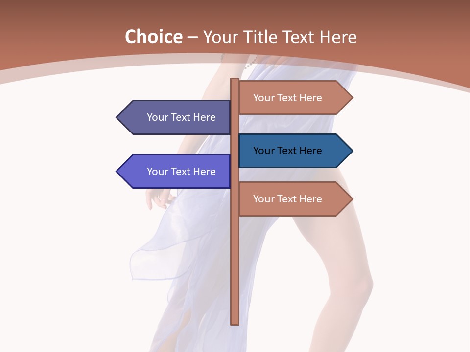 Red Height Woman PowerPoint Template