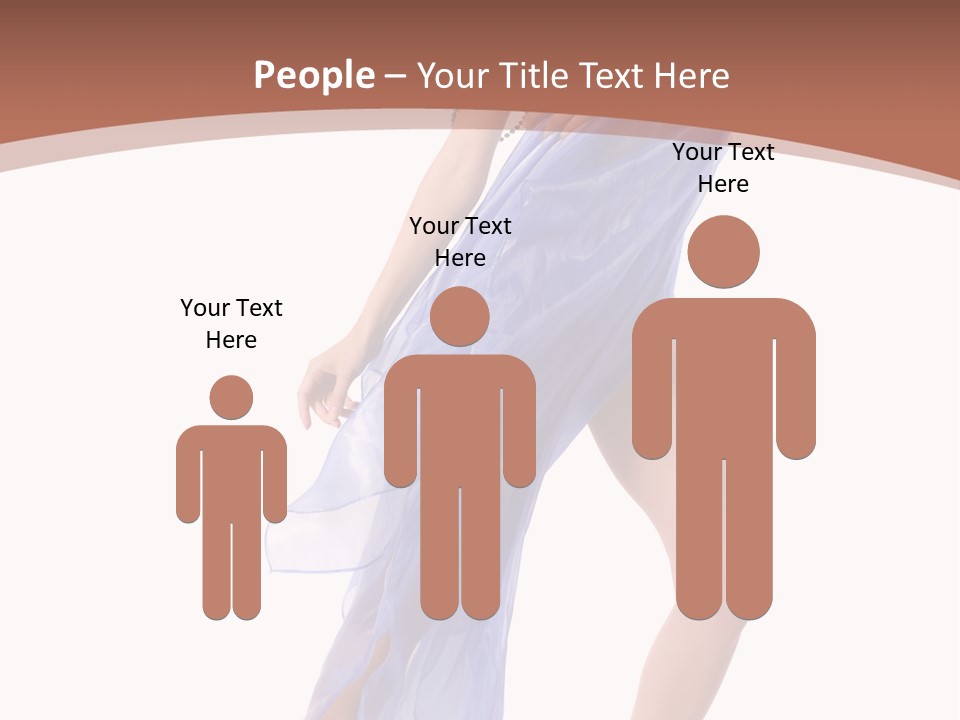 Red Height Woman PowerPoint Template