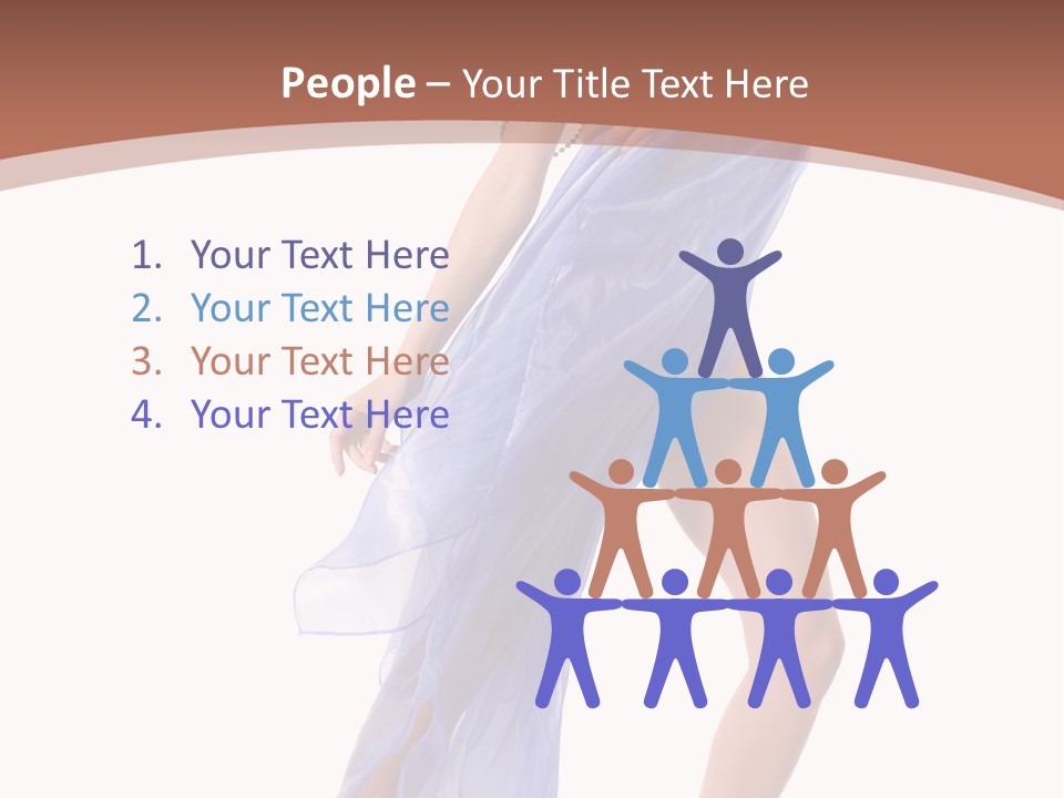 Red Height Woman PowerPoint Template