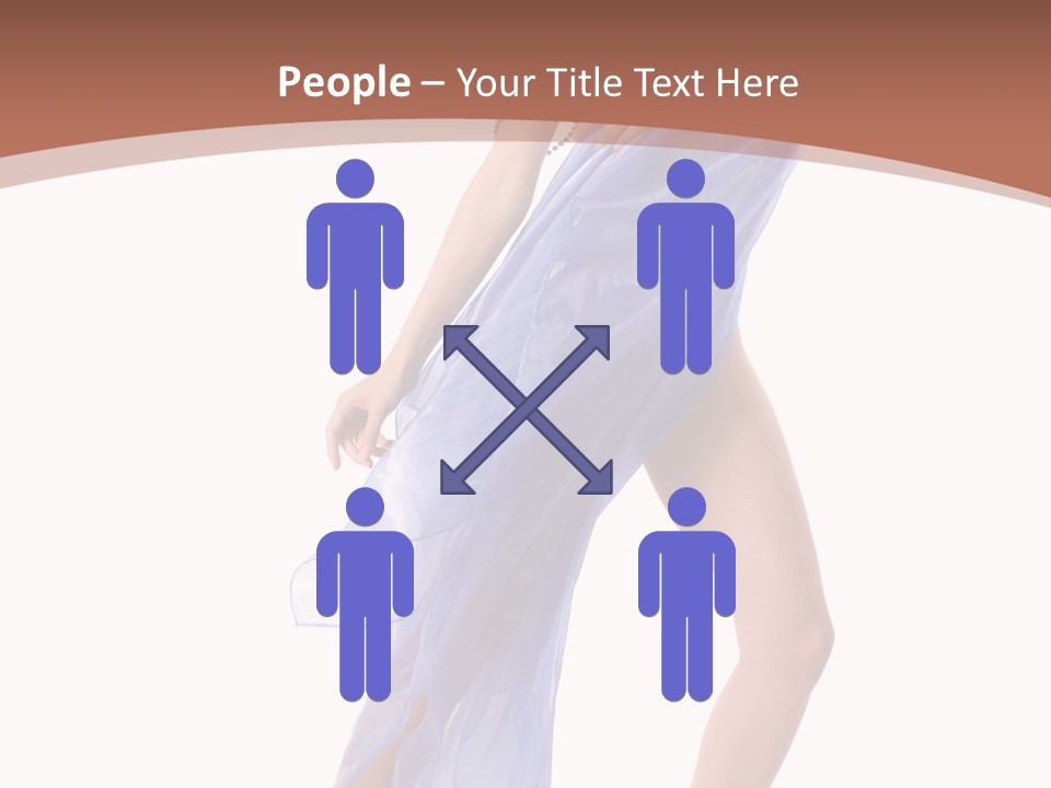 Red Height Woman PowerPoint Template