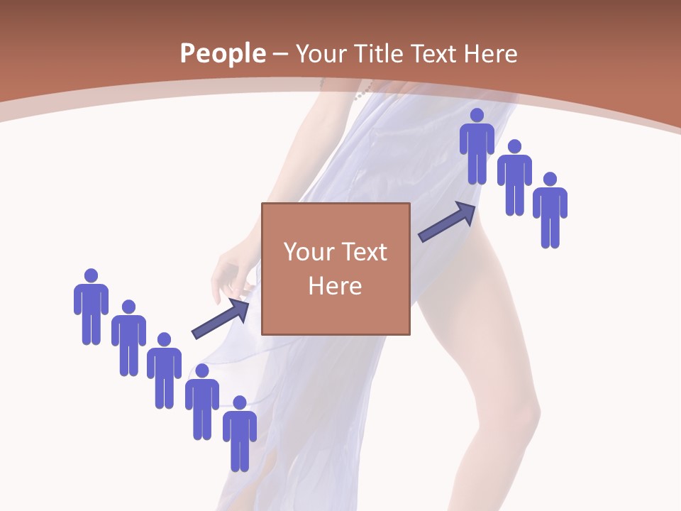 Red Height Woman PowerPoint Template