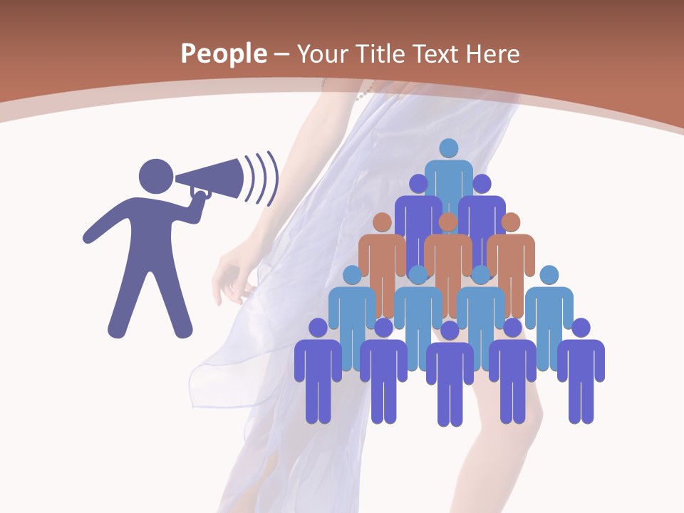 Red Height Woman PowerPoint Template