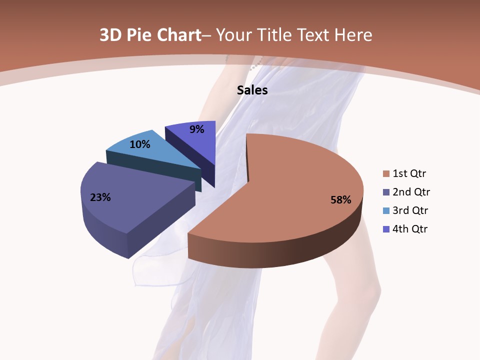 Red Height Woman PowerPoint Template