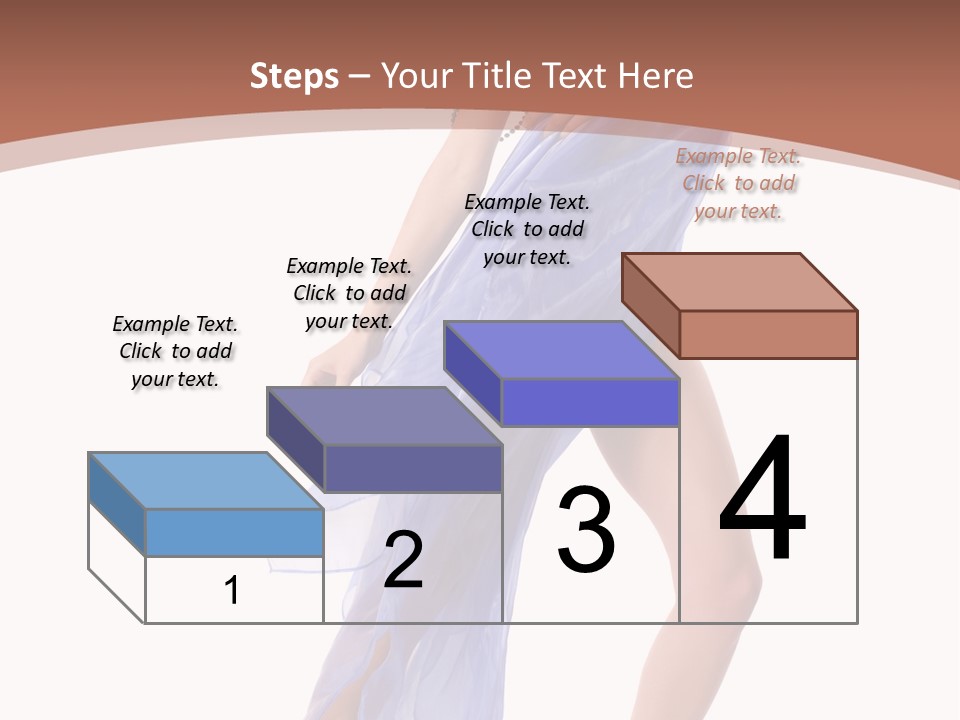 Red Height Woman PowerPoint Template