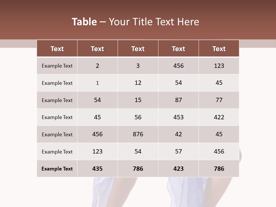 Jewelry Legs Hair PowerPoint Template