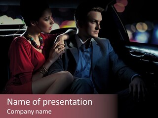 Club Lady Automobile PowerPoint Template