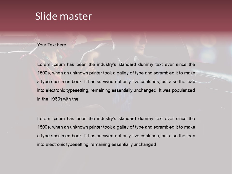 Club Lady Automobile PowerPoint Template