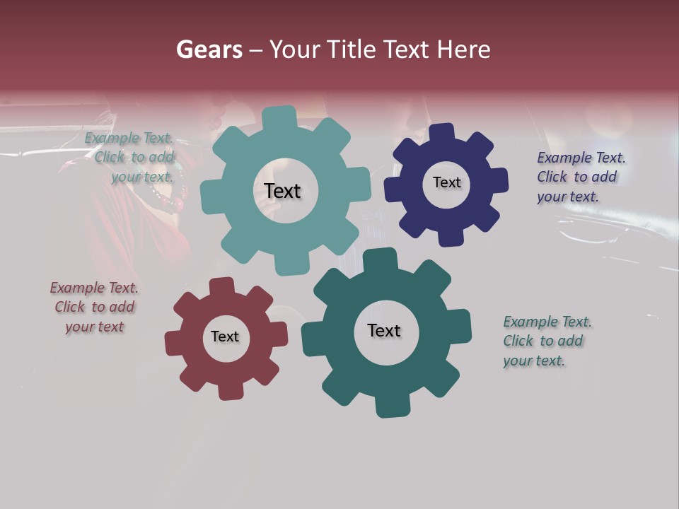 Club Lady Automobile PowerPoint Template