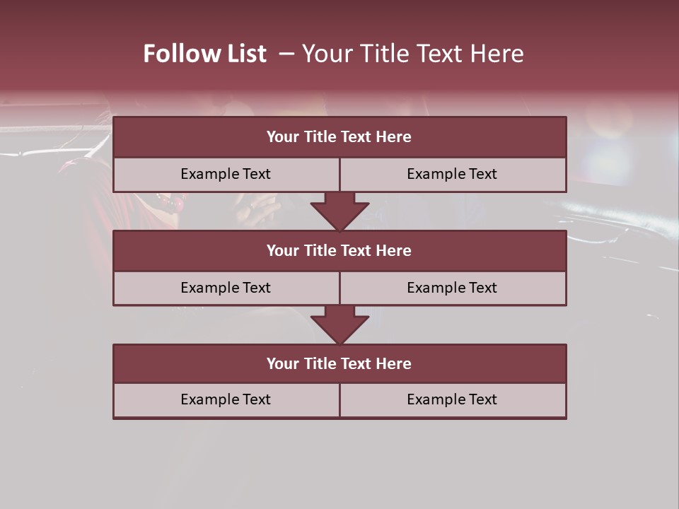 Club Lady Automobile PowerPoint Template