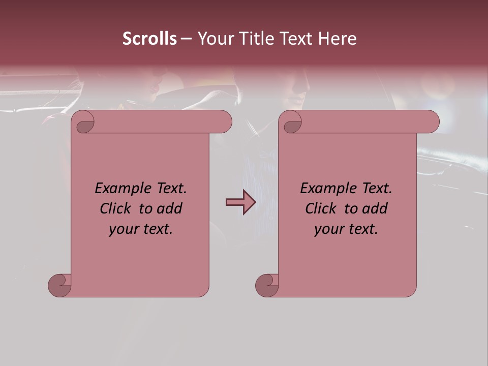 Club Lady Automobile PowerPoint Template