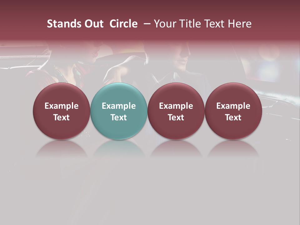 Club Lady Automobile PowerPoint Template