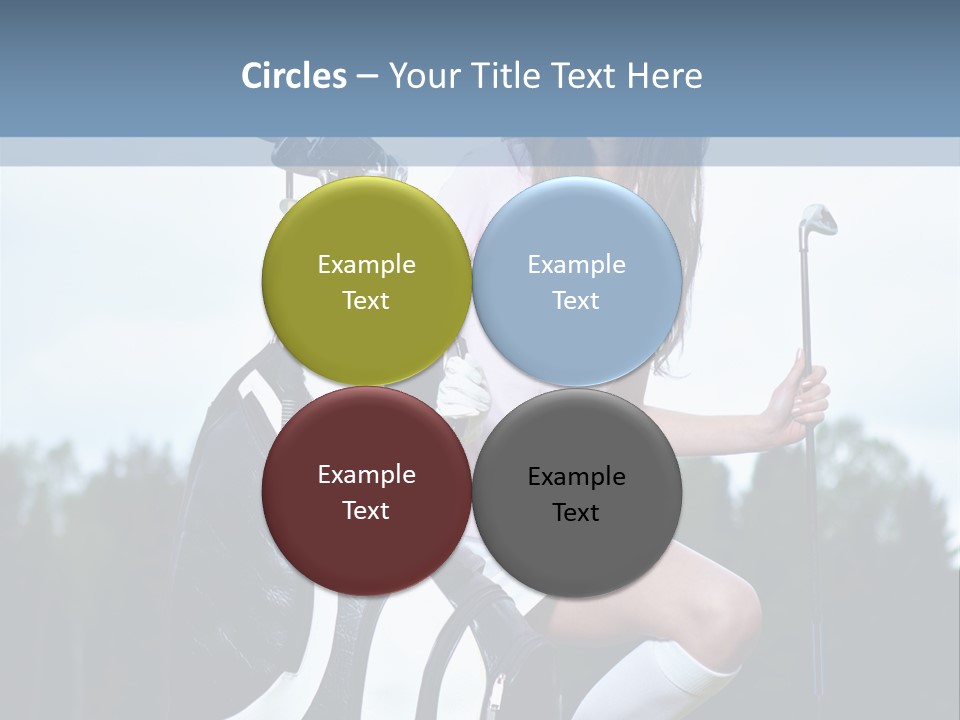 Meadow Woman Sport PowerPoint Template