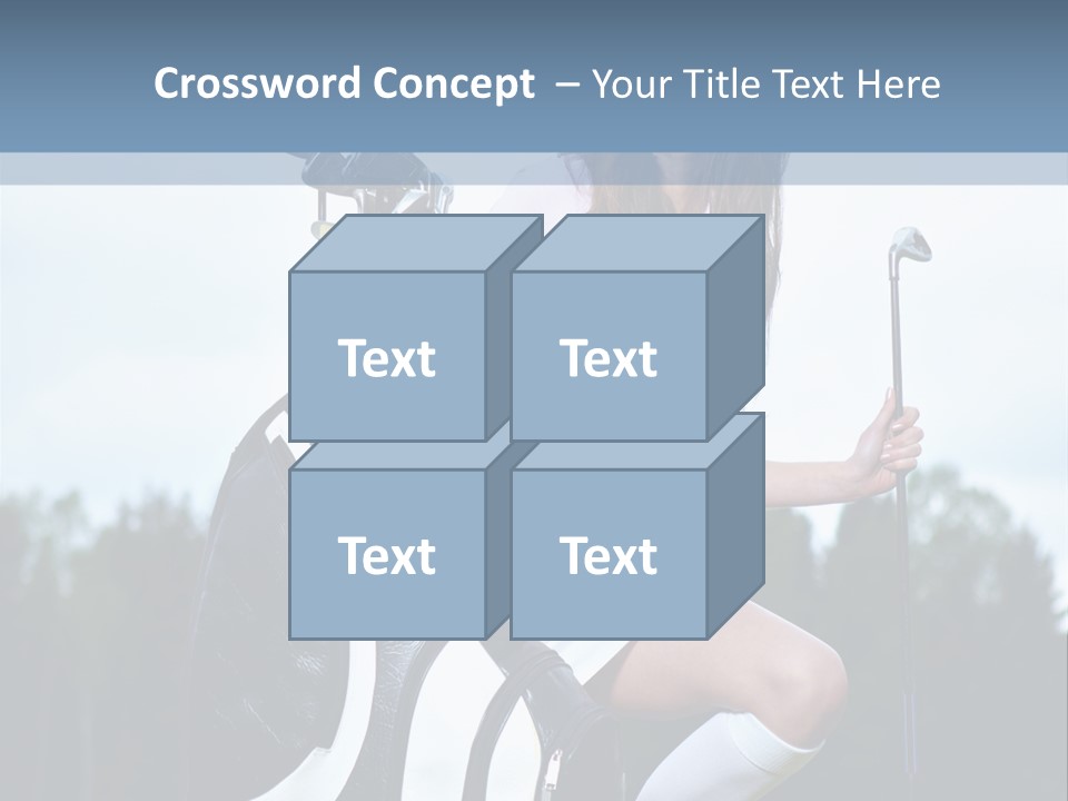 Meadow Woman Sport PowerPoint Template