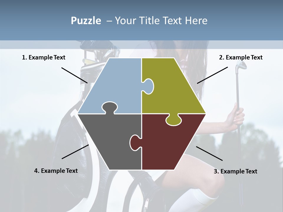 Meadow Woman Sport PowerPoint Template