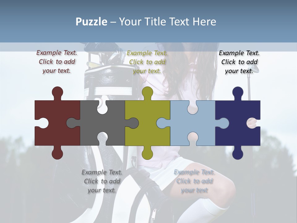 Meadow Woman Sport PowerPoint Template