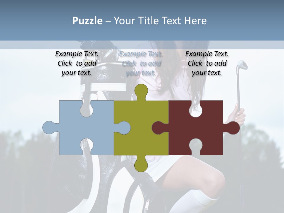 Meadow Woman Sport PowerPoint Template